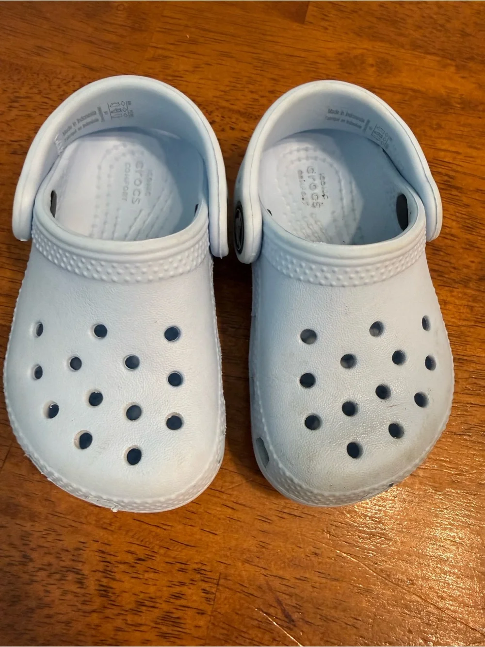 Crocs Classic Clogs Baby Toddler Size 5C Light Blue Water Shoes Slip On